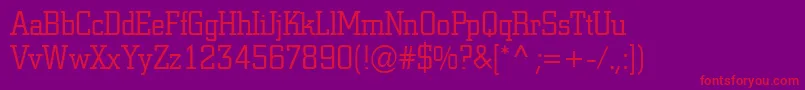 ACitynovalt Font – Red Fonts on Purple Background