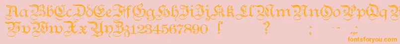 Teutonic2 Font – Orange Fonts on Pink Background