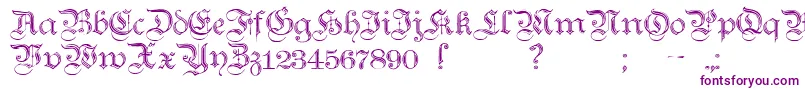 Teutonic2 Font – Purple Fonts on White Background