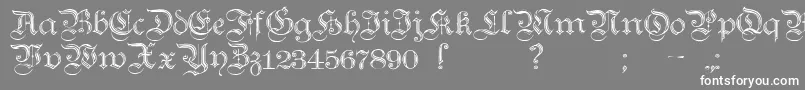 フォントTeutonic2 – 灰色の背景に白い文字