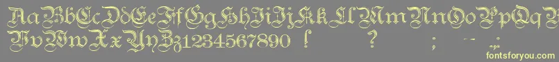 Teutonic2 Font – Yellow Fonts on Gray Background