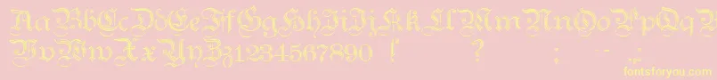 Teutonic2 Font – Yellow Fonts on Pink Background