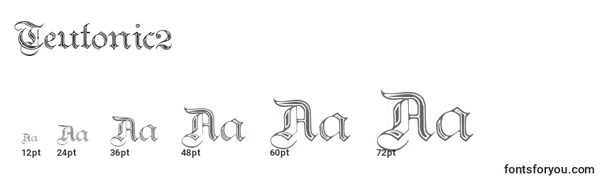 Teutonic2 Font Sizes
