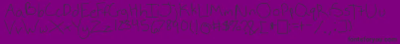 Шрифт WeaselbeeBeans – чёрные шрифты на фиолетовом фоне