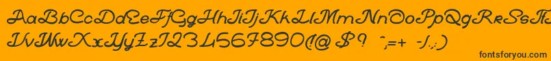 LaBandeEnBaskets Font – Black Fonts on Orange Background