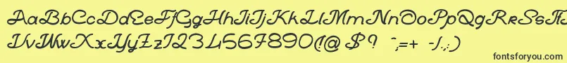 LaBandeEnBaskets Font – Black Fonts on Yellow Background