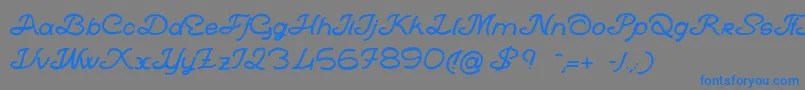 LaBandeEnBaskets-Schriftart – Blaue Schriften auf grauem Hintergrund