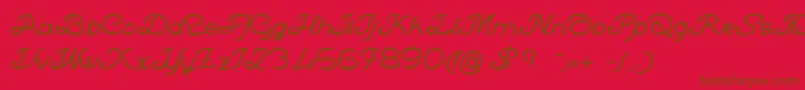 LaBandeEnBaskets Font – Brown Fonts on Red Background