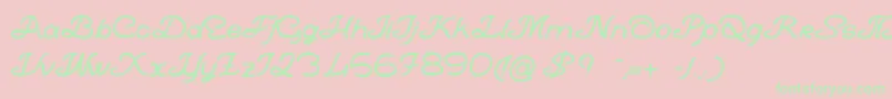 LaBandeEnBaskets Font – Green Fonts on Pink Background