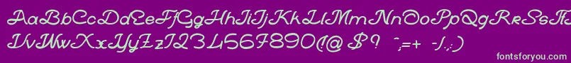 LaBandeEnBaskets Font – Green Fonts on Purple Background