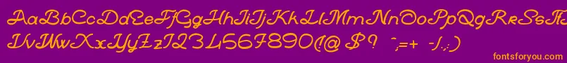 LaBandeEnBaskets Font – Orange Fonts on Purple Background