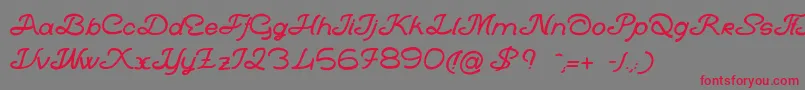 LaBandeEnBaskets Font – Red Fonts on Gray Background