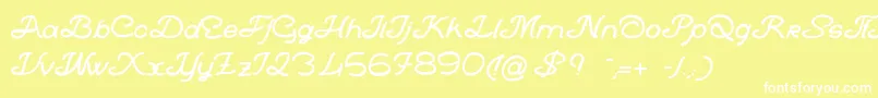 LaBandeEnBaskets Font – White Fonts on Yellow Background