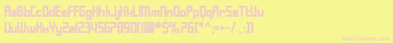 SfLaundromaticBold Font – Pink Fonts on Yellow Background