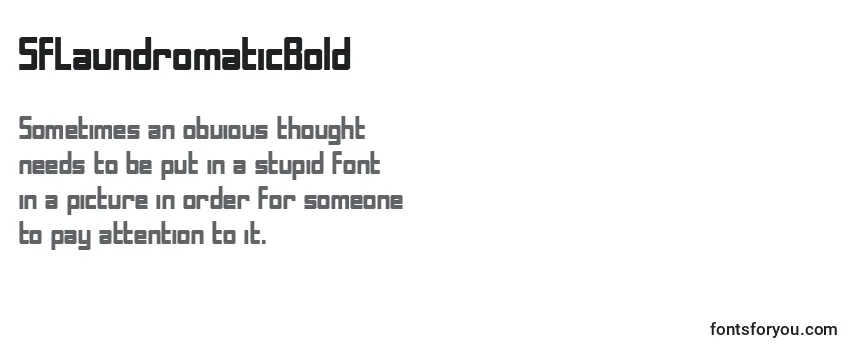 SfLaundromaticBold フォントのレビュー