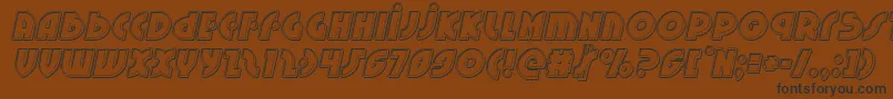 Neuralnomiconengraveital Font – Black Fonts on Brown Background