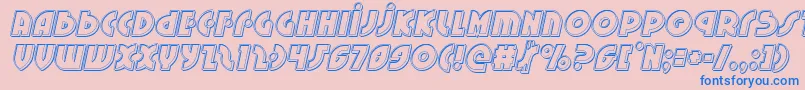 Neuralnomiconengraveital Font – Blue Fonts on Pink Background