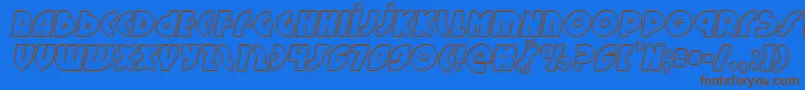 Neuralnomiconengraveital Font – Brown Fonts on Blue Background
