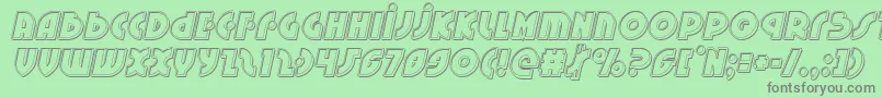 Neuralnomiconengraveital Font – Gray Fonts on Green Background
