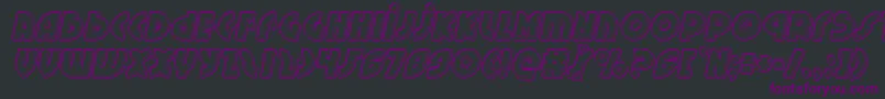 Neuralnomiconengraveital-fontti – violetit fontit mustalla taustalla