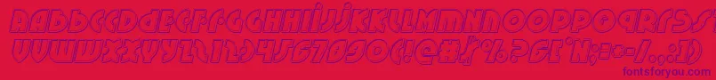 Neuralnomiconengraveital Font – Purple Fonts on Red Background