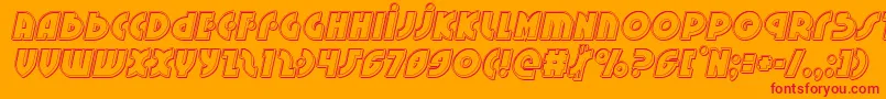 Neuralnomiconengraveital Font – Red Fonts on Orange Background