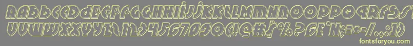 Neuralnomiconengraveital Font – Yellow Fonts on Gray Background