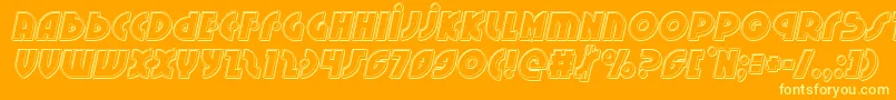 Neuralnomiconengraveital Font – Yellow Fonts on Orange Background