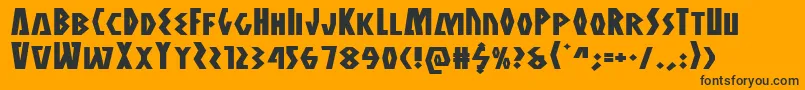 Antikytheraexpand Font – Black Fonts on Orange Background