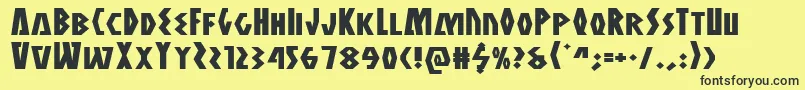 Antikytheraexpand Font – Black Fonts on Yellow Background