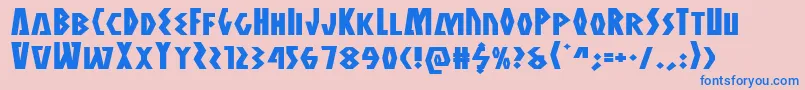 Antikytheraexpand Font – Blue Fonts on Pink Background