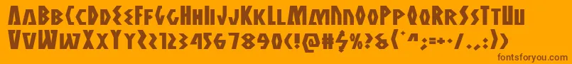 Antikytheraexpand Font – Brown Fonts on Orange Background