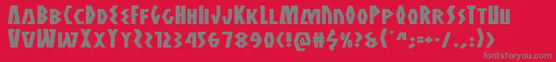 Antikytheraexpand Font – Gray Fonts on Red Background