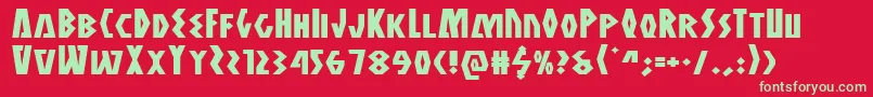 Antikytheraexpand Font – Green Fonts on Red Background