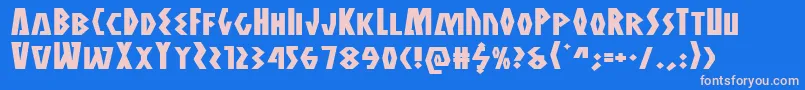 Antikytheraexpand Font – Pink Fonts on Blue Background