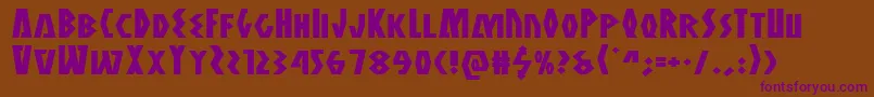 Antikytheraexpand Font – Purple Fonts on Brown Background