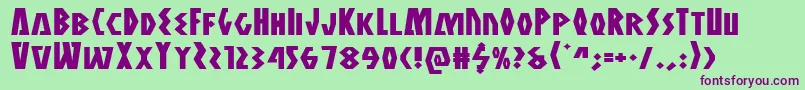 Antikytheraexpand Font – Purple Fonts on Green Background