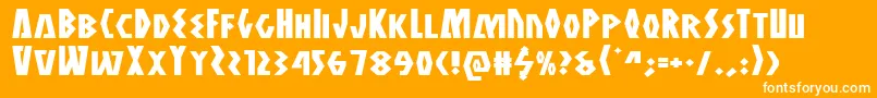 Antikytheraexpand Font – White Fonts on Orange Background