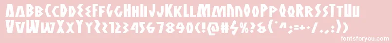 Antikytheraexpand Font – White Fonts on Pink Background