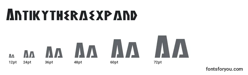 Размеры шрифта Antikytheraexpand