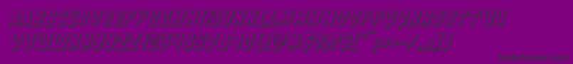 Hemogoblin3Dital-Schriftart – Schwarze Schriften auf violettem Hintergrund