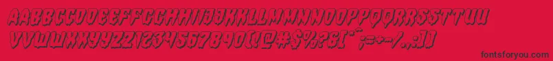 Hemogoblin3Dital Font – Black Fonts on Red Background