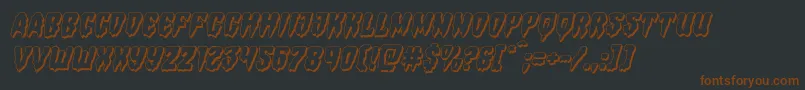 Hemogoblin3Dital Font – Brown Fonts on Black Background