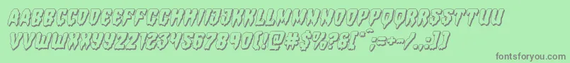 Hemogoblin3Dital Font – Gray Fonts on Green Background