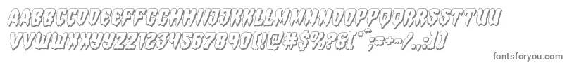Шрифт Hemogoblin3Dital – серые шрифты на белом фоне