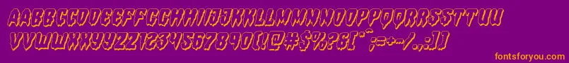 Hemogoblin3Dital Font – Orange Fonts on Purple Background