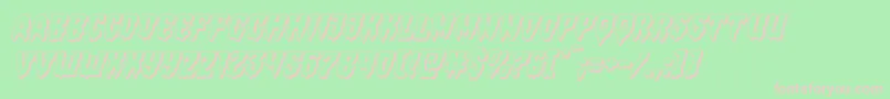 フォントHemogoblin3Dital – 緑の背景にピンクのフォント