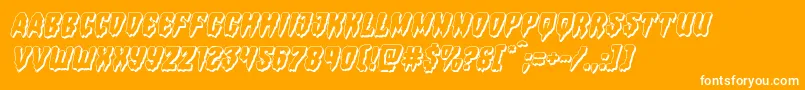 Hemogoblin3Dital Font – White Fonts on Orange Background