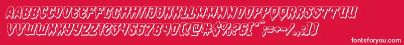 Hemogoblin3Dital Font – White Fonts on Red Background