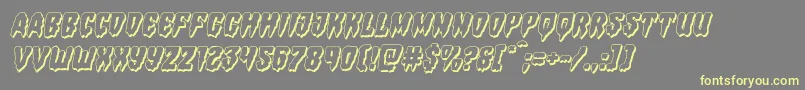 Hemogoblin3Dital Font – Yellow Fonts on Gray Background